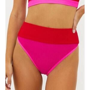 Beach Riot Red and Pink Bikini bottom